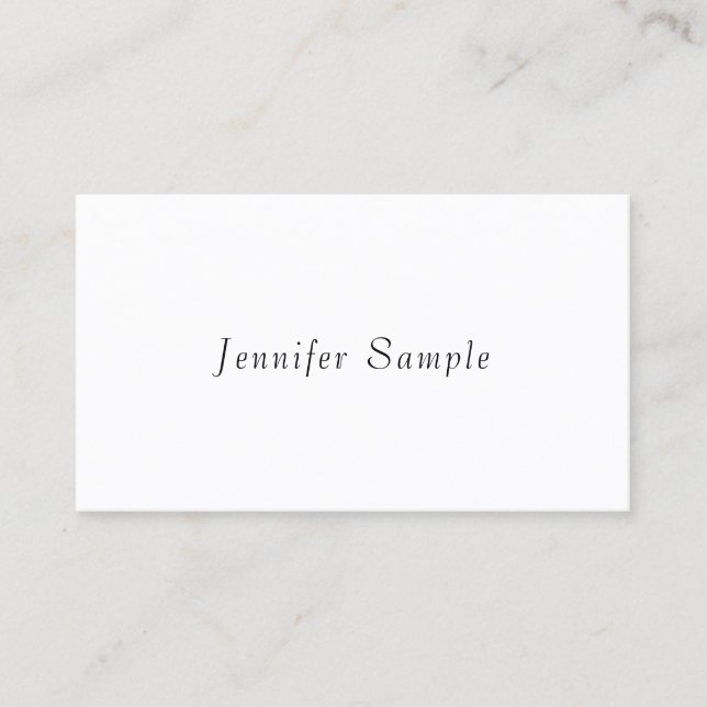 Trendy Elegant Modern Minimalist Design Template Business Card (Front)