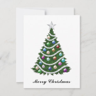 Trendy Elegant Modern Non Photo Christmas Tree  Holiday Card