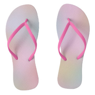 Trendy Elegant Modern Pastel Colours Template Flip Flops
