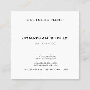 Trendy Elegant Modern Template Professional Luxury Square Business Card