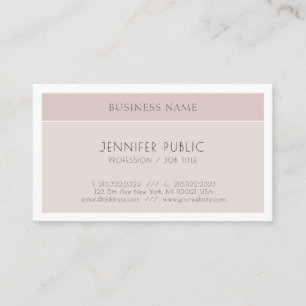 Trendy Elegant Modish Colours Smart Design Plain Business Card