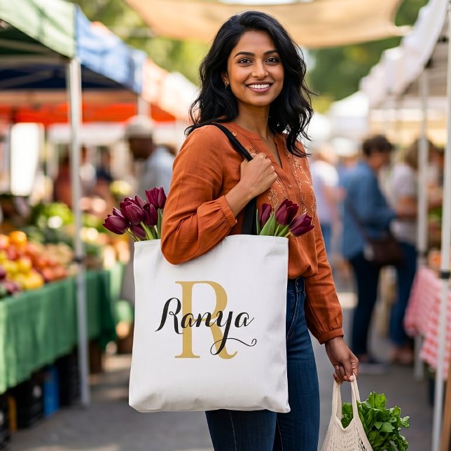 Trendy Elegant Monogram Bag | Personalised Tote (Creator Uploaded)