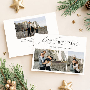 Trendy Elegant Photo Christmas Holiday Card