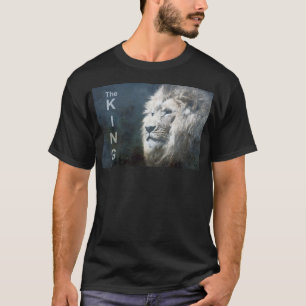 Trendy Elegant Pop Art Lion Head Template Black T-Shirt