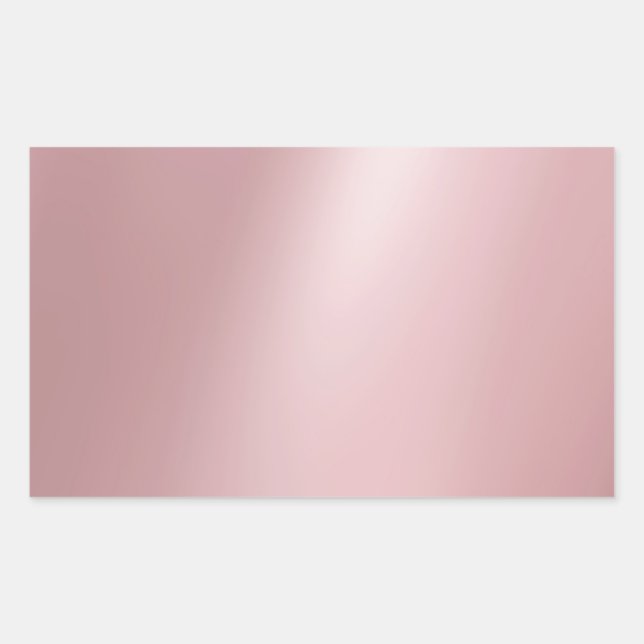 Trendy Elegant Rose Gold Blank Modern Template Rectangular Sticker (Front)