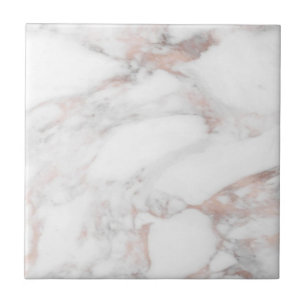 Trendy Elegant Rose Gold Marble Customer Template Tile