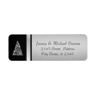 Trendy elegant silver/ black Christmas tree