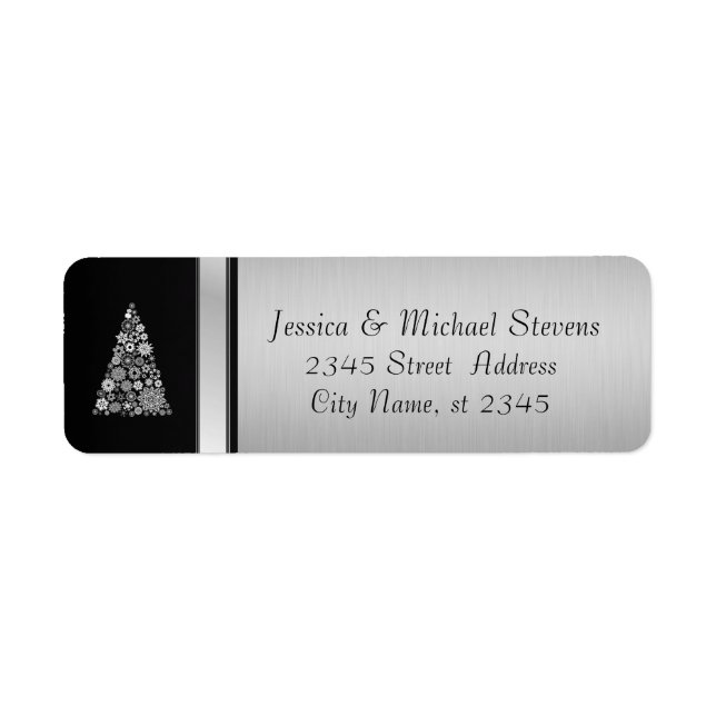 Trendy elegant silver/ black Christmas tree (Front)