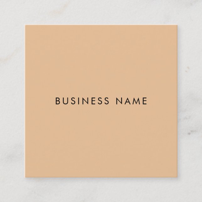 Trendy Elegant Simple Modern Company Firm Template Square Business Card (Front)