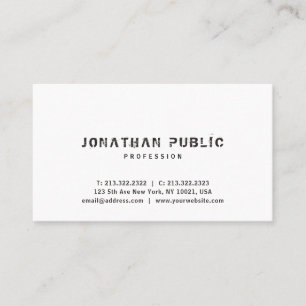 Trendy Elegant Simple Modern Professional Template Business Card