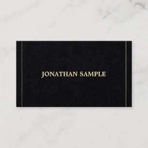 Trendy Elegant Sleek Gold Design Luxury Plain Business Card