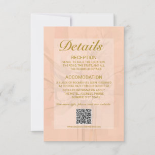 Trendy Elegant Wedding Details Enclosure Card