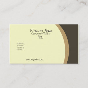 Trendy Elegant Yellow Golden Brown Business Card