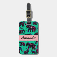 Trendy Elephants Flowers Anchors Hearts Monogram