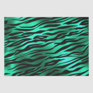 Trendy Emerald Green Animal Print Tissue Paper