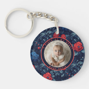 Trendy emotional keepsake Custom rose flower Key Ring
