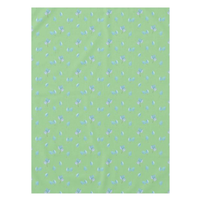 Trendy Eucalyptus Leaves On Sage   Tablecloth (Front)
