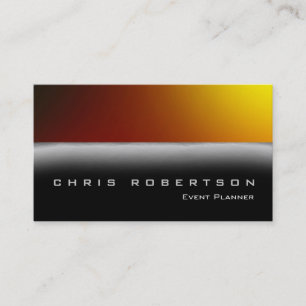 Trendy Event Planner Red Black Grey Business Card