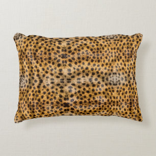 Trendy Exotic Cheetah Fur Pattern Animal Print Decorative Cushion