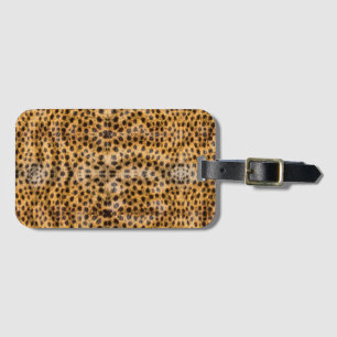 Trendy Exotic Cheetah Fur Pattern Animal Print Luggage Tag