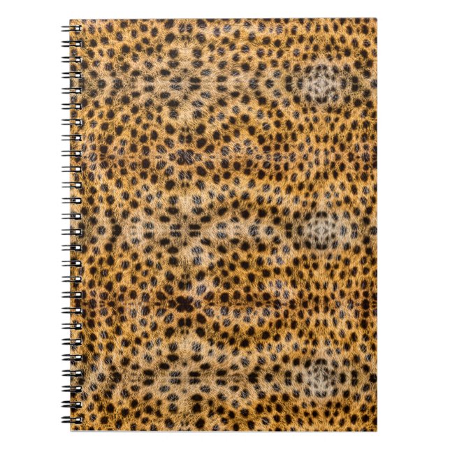 Trendy Exotic Cheetah Fur Pattern Animal Print Notebook (Front)