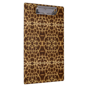 Trendy Exotic Giraffe Fur Pattern Animal Print Clipboard