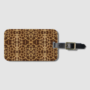 Trendy Exotic Giraffe Fur Pattern Animal Print Luggage Tag