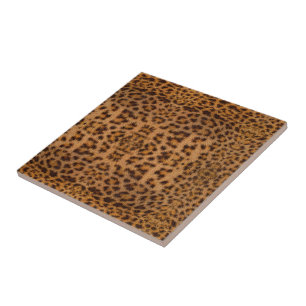 Trendy Exotic Jaguar Fur Pattern Animal Print Tile