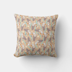 Trendy exotic toucans cushion