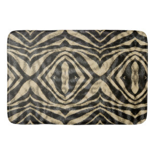 Trendy Exotic Zebra Fur Pattern Animal Print Bath Mat