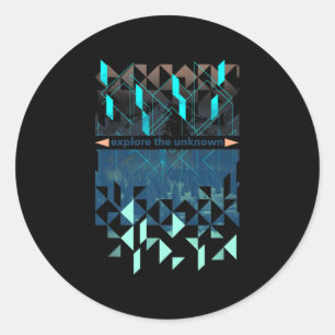 Trendy Explore The Unknown Mountain Climbing   Classic Round Sticker