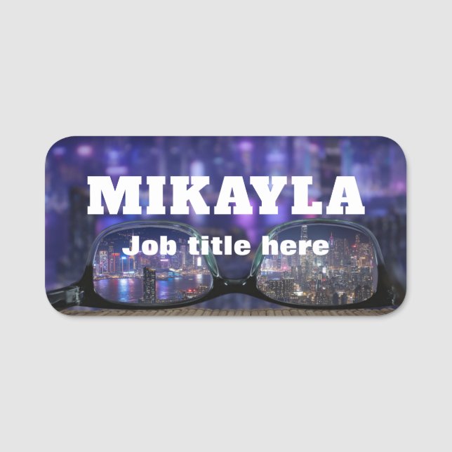 Trendy Eyeglasses Optical  Name Tag (Front)