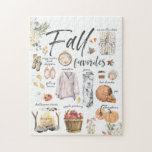 Trendy Fall Favorites | Watercolor Illustrations Jigsaw Puzzle<br><div class="desc">Trendy watercolor hand drawn illustrations of fall favorites. If you would like to see different items please just message me. Add your custom wording to this design by using the "Edit this design template" boxes on the right hand side of the item, or click the blue "Customize it" button to...</div>
