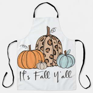 Trendy Fall Pumpkin   “It’s Fall Y’all” Quote Apron