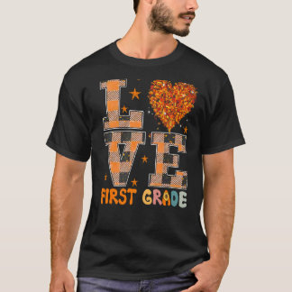 Trendy Fall Sunflower Teacher Paraeducator Love Fi T-Shirt