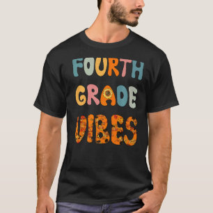Trendy Fall Teacher Cool Fall Paraeducator 4th Gra T-Shirt