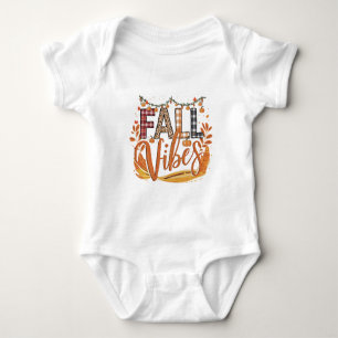 Trendy Fall Vibes Plaid and Leopard Print Autumn Baby Bodysuit