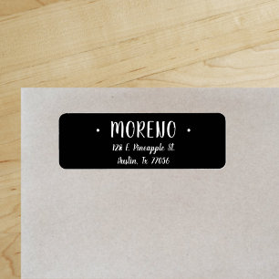 Trendy   Family   Black   Return Address