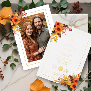 Trendy Fancy Initials Floral Fall Bouquets