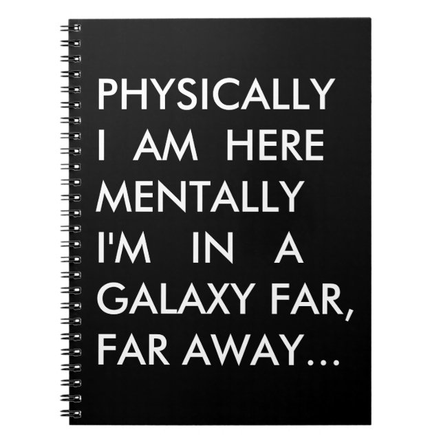 Trendy Fanfiction Black & White Notebook (Front)