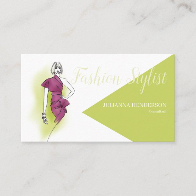 Trendy Fashion Design Business Card (Front)