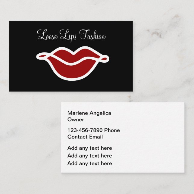 Trendy Fashion Makeup Beauty Theme  Business Card (Front/Back)