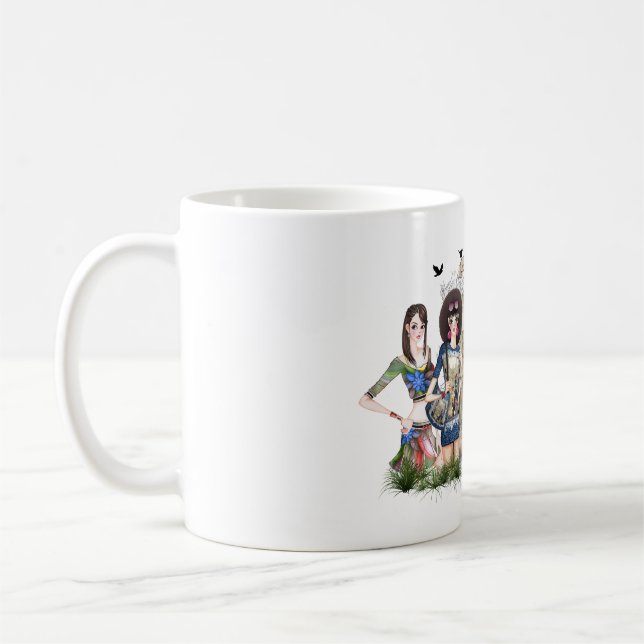 Trendy Fashion Models Coffee Mug (Left)
