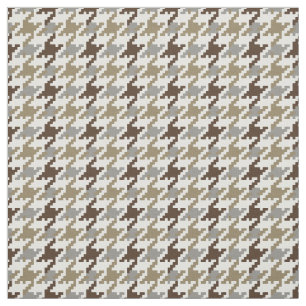 Trendy fashion neutral houndstooth plaid pattern fabric