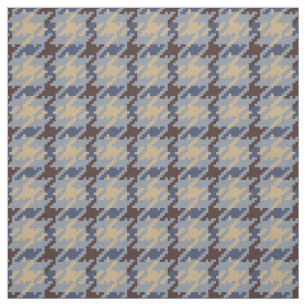 Trendy fashion neutral houndstooth plaid pattern fabric