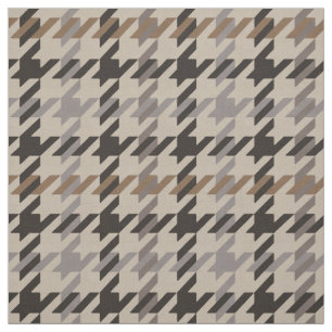 Trendy fashion neutral houndstooth  plaid pattern fabric