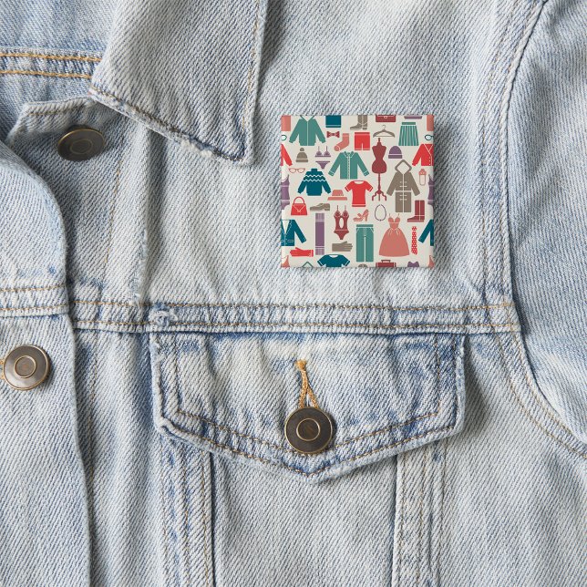 Trendy Fashion Pattern Stylish Clothing Graphic  15 Cm Square Badge (Creator Uploaded)