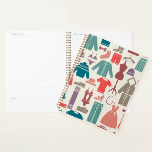 Trendy Fashion Pattern Stylish Clothing Graphic Planner
