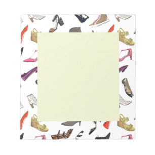 Trendy fashion shoes notepad