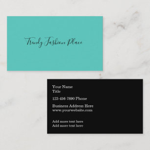 Trendy Fashion Two Tone  Business Card